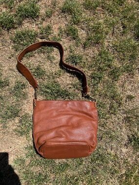 Brown Leather Crossbody hobo brand Shoulder Bag